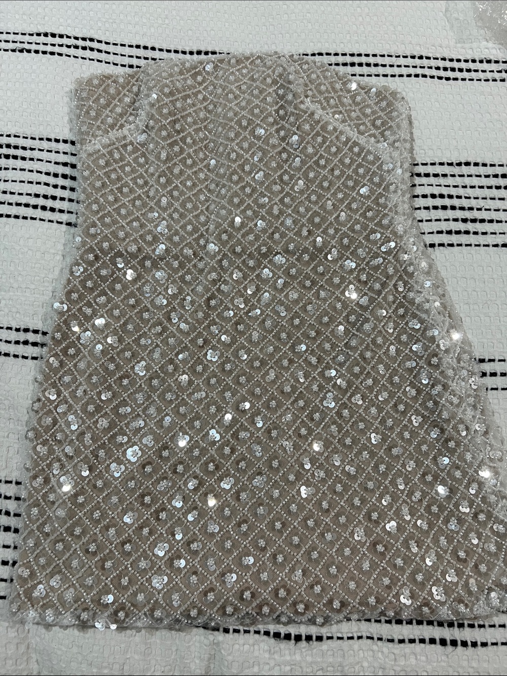 By Watters Crescendo Strapless Beaded Mini Dress in White - Picture 5 of 7